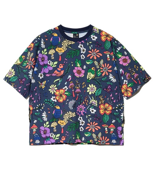 go slow caravan（ゴースローキャラバン）の「ストレッチサッカー 総柄プリント S/STEE（Tシャツ/カットソー・メンズ・ネイビー/ブラック/アイボリー・LARGE/MEDIUM/X-LARGE）」の13枚目の写真