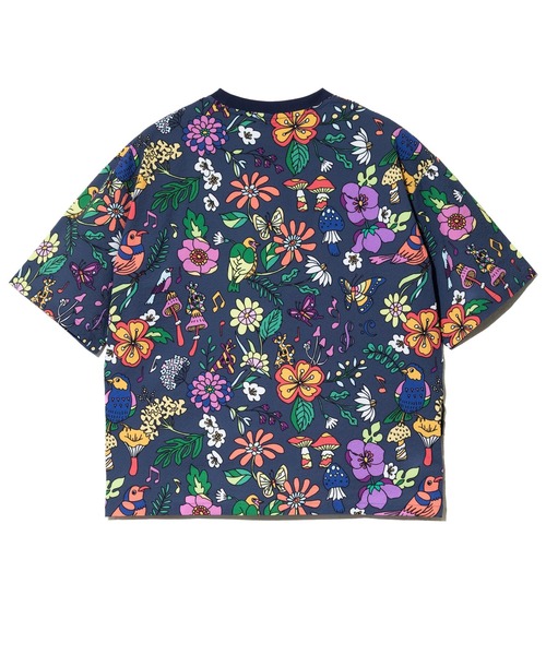 go slow caravan（ゴースローキャラバン）の「ストレッチサッカー 総柄プリント S/STEE（Tシャツ/カットソー・メンズ・ネイビー/ブラック/アイボリー・LARGE/MEDIUM/X-LARGE）」の14枚目の写真