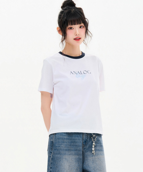 CHASECULT（チェイスカルト）の「レディース ネック配色グラフィックTシャツ-FBRG5867D01（Tシャツ/カットソー・レディース・ホワイト・85/90）」の4枚目の写真