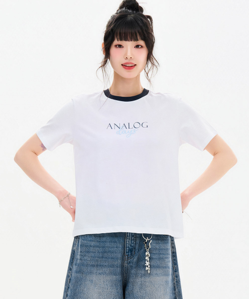 CHASECULT（チェイスカルト）の「レディース ネック配色グラフィックTシャツ-FBRG5867D01（Tシャツ/カットソー・レディース・ホワイト・85/90）」の5枚目の写真