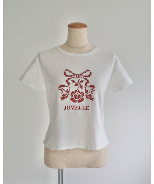 JUMELLE(ジュメロ)の「クロスステッチT(Tシャツ/カットソー・レディース・ホワイト・FREE)」の20枚目の写真