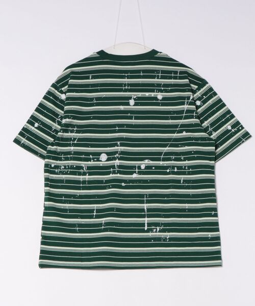 HOOK(フック)の「HOOK ペイントスプラッシュ × ボーダー 半袖 Tシャツ (SS)(Tシャツ/カットソー・メンズ・オフホワイト/ブラック/グリーン・L/M)」の22枚目の写真