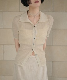 random rib knit cardigan /ランダムリブニットカーディガン