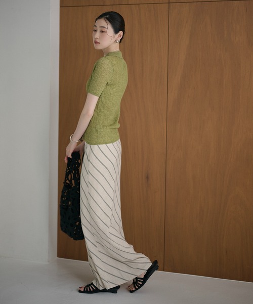 LAULEN(ローレン)の「random rib knit cardigan /ランダムリブニットカーディガン(カーディガン/ボレロ・レディース・グレー/オートミール/アイボリー/グリーン/ブラック・FREE)」の17枚目の写真