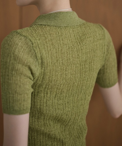 LAULEN(ローレン)の「random rib knit cardigan /ランダムリブニットカーディガン(カーディガン/ボレロ・レディース・グレー/オートミール/アイボリー/グリーン/ブラック・FREE)」の22枚目の写真