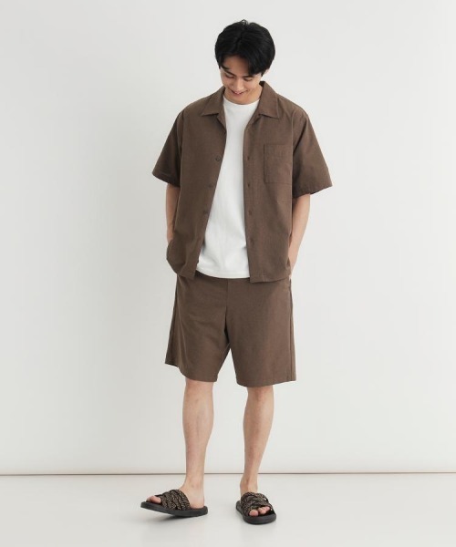 BACK NUMBER(バックナンバー)の「【BACK NUMBER】メッシュショートパンツ (総ゴム / 膝丈 / 涼感 / ポケット / 大人カジュアル)(その他パンツ・メンズ・ダークグレー/ブラウン/ブルー・L/XL/S/M)」の18枚目の写真