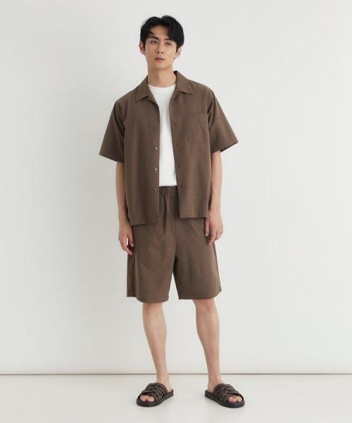 BACK NUMBER(バックナンバー)の「【BACK NUMBER】メッシュショートパンツ (総ゴム / 膝丈 / 涼感 / ポケット / 大人カジュアル)(その他パンツ・メンズ・ダークグレー/ブラウン/ブルー・L/XL/S/M)」の19枚目の写真