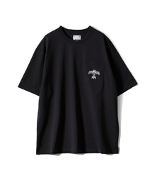 Lawrence Short Embroidery T-shirt - Thunderbird Black