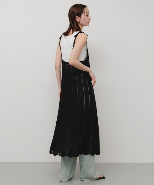 SENSE OF PLACE by URBAN RESEARCH(センスオブプレイスバイアーバンリサーチ)の「『洗濯可』フロントボタンレースアミキャミワンピース(ワンピース・レディース・オレンジ/ブラック・ONE)」の6枚目の写真