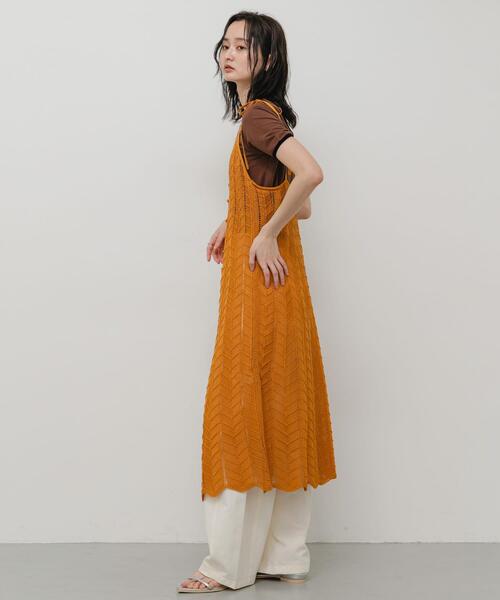 SENSE OF PLACE by URBAN RESEARCH(センスオブプレイスバイアーバンリサーチ)の「『洗濯可』フロントボタンレースアミキャミワンピース(ワンピース・レディース・オレンジ/ブラック・ONE)」の14枚目の写真