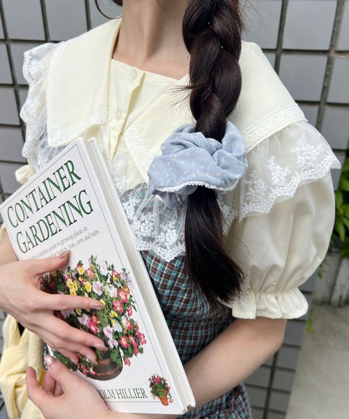 WC(ダブル シー)の「スターパターンシュシュ(シュシュ・レディース・ブラウン/サックスブルー・FREE)」の9枚目の写真