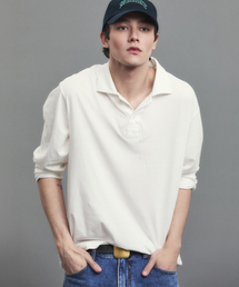 NOHANT（ノアン）の「RELAXED LONG-SLEEVE POLO WHITE（ポロシャツ）」
