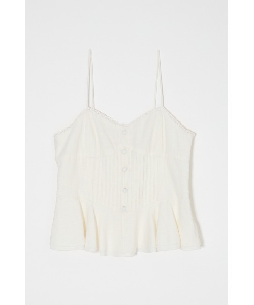 MOUSSY(マウジー)の「【セットアップ対応】LINEN BLEND CORSET キャミトップス(キャミソール・レディース・ライトブルー/ネイビー/ホワイト・FREE)」の4枚目の写真