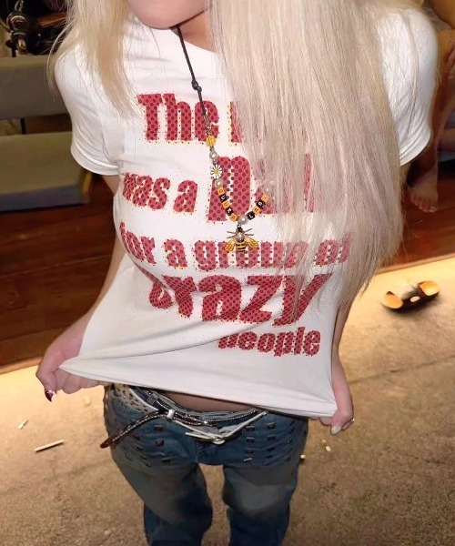 SHEENA(シーナ)の「crazyドットロゴフィットTシャツ(Tシャツ/カットソー・レディース・ホワイト・M)」の10枚目の写真