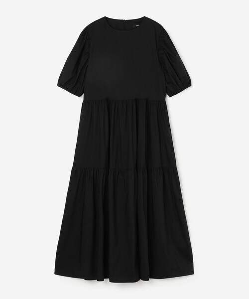 Bshop(ビショップ)の「eunoia|パフスリーブ ティアードワンピース WOMEN(ワンピース・レディース・ブラック・ONE)」の6枚目の写真
