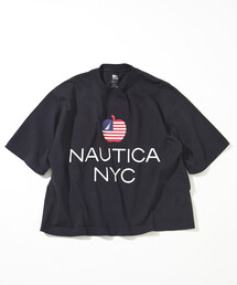 NAUTICA/ノーティカ Made in U.S.A ヘビーウェイト オーバーサイズ クルーネック プリントTシャツ type 4