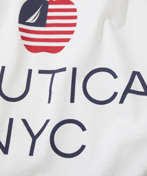NAUTICA(ノーティカ)の「NAUTICA/ノーティカ Made in U.S.A ヘビーウェイト オーバーサイズ クルーネック プリントTシャツ type 4(Tシャツ/カットソー・メンズ・ネイビー/ホワイト・LARGE/MEDIUM/X-LARGE/XX-LARGE)」の4枚目の写真