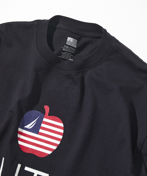 NAUTICA(ノーティカ)の「NAUTICA/ノーティカ Made in U.S.A ヘビーウェイト オーバーサイズ クルーネック プリントTシャツ type 4(Tシャツ/カットソー・メンズ・ネイビー/ホワイト・LARGE/MEDIUM/X-LARGE/XX-LARGE)」の6枚目の写真