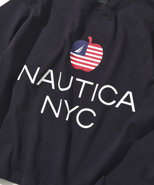 NAUTICA(ノーティカ)の「NAUTICA/ノーティカ Made in U.S.A ヘビーウェイト オーバーサイズ クルーネック プリントTシャツ type 4(Tシャツ/カットソー・メンズ・ネイビー/ホワイト・LARGE/MEDIUM/X-LARGE/XX-LARGE)」の7枚目の写真