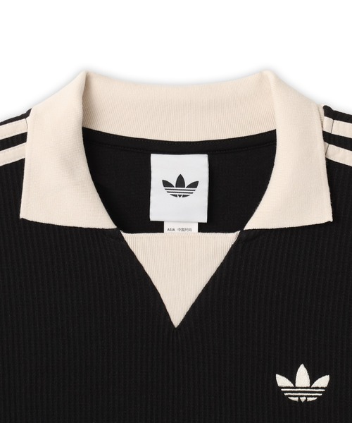 adidas(アディダス)の「adidas WAFFLE JERSEY / アディダス ワッフル ジャージー【SP】(ポロシャツ・メンズ・ブラック・M/S/XS/XXL/XL/L)」の2枚目の写真