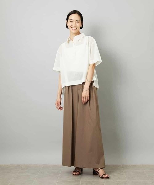 MICHEL KLEIN(ミッシェル・クラン)の「スキッパーシアーシャツ(シャツ/ブラウス・レディース・ホワイト/ライトグレー/ブラック・40/38)」の17枚目の写真