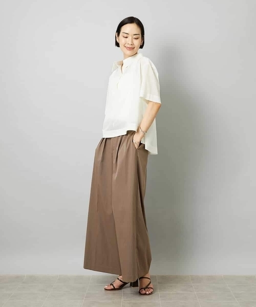 MICHEL KLEIN(ミッシェル・クラン)の「スキッパーシアーシャツ(シャツ/ブラウス・レディース・ホワイト/ライトグレー/ブラック・40/38)」の18枚目の写真