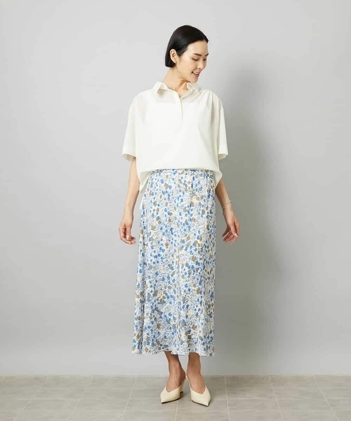 MICHEL KLEIN(ミッシェル・クラン)の「スキッパーシアーシャツ(シャツ/ブラウス・レディース・ホワイト/ライトグレー/ブラック・40/38)」の20枚目の写真