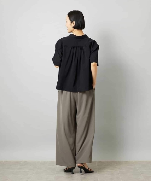 MICHEL KLEIN(ミッシェル・クラン)の「スキッパーシアーシャツ(シャツ/ブラウス・レディース・ホワイト/ライトグレー/ブラック・40/38)」の7枚目の写真