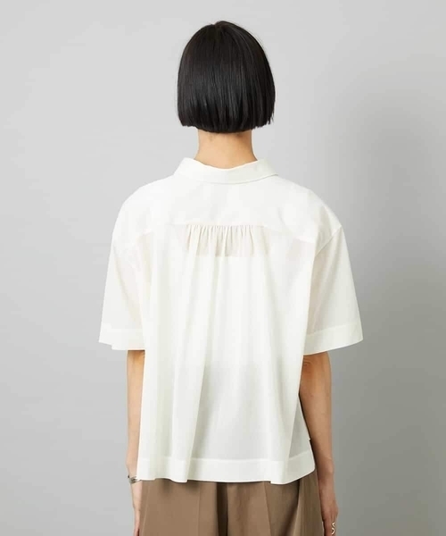 MICHEL KLEIN(ミッシェル・クラン)の「スキッパーシアーシャツ(シャツ/ブラウス・レディース・ホワイト/ライトグレー/ブラック・40/38)」の15枚目の写真