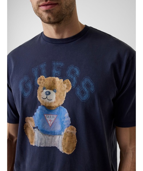 Guess(ゲス)の「GUESS Bear Tee Tシャツ 半袖(Tシャツ/カットソー・メンズ・ネイビー/ホワイト・SMALL/X-LARGE/LARGE/MEDIUM)」の4枚目の写真