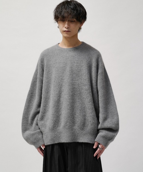 Lui's(ルイス)の「ウールライトクルーネックニット(ニット/セーター・メンズ・ブルー/モカ/ブラック/チャコールグレー・M/S)」の2枚目の写真