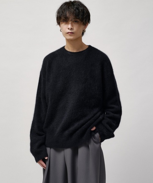 Lui's(ルイス)の「ウールライトクルーネックニット(ニット/セーター・メンズ・ブルー/モカ/ブラック/チャコールグレー・M/S)」の6枚目の写真