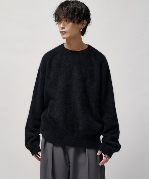 Lui's(ルイス)の「ウールライトクルーネックニット(ニット/セーター・メンズ・ブルー/モカ/ブラック/チャコールグレー・M/S)」の5枚目の写真