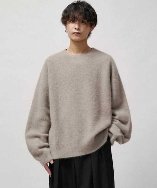 Lui's(ルイス)の「ウールライトクルーネックニット(ニット/セーター・メンズ・ブルー/モカ/ブラック/チャコールグレー・M/S)」の11枚目の写真