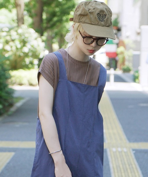zootie（ズーティー）の「汗しみない リブカットソー［フレンチスリーブ］（Tシャツ/カットソー・レディース・グレイッシュブルー/ライトベージュ/レッド/モカ/ブラック/イエロー系その他/ネイビー・M-L）」の17枚目の写真