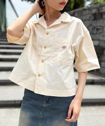 【Dickies】コットンダンプオープンカラークロップドシャツ 5287-5100 MNY