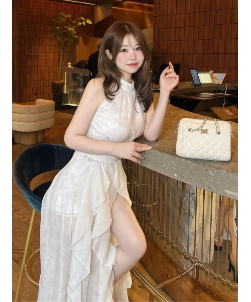 Darich(ダーリッチ)の「トワルドジュイシフォンロングワンピース(ワンピース・レディース・ライラック/ホワイト/サックスブルー・FREE/FS)」の8枚目の写真