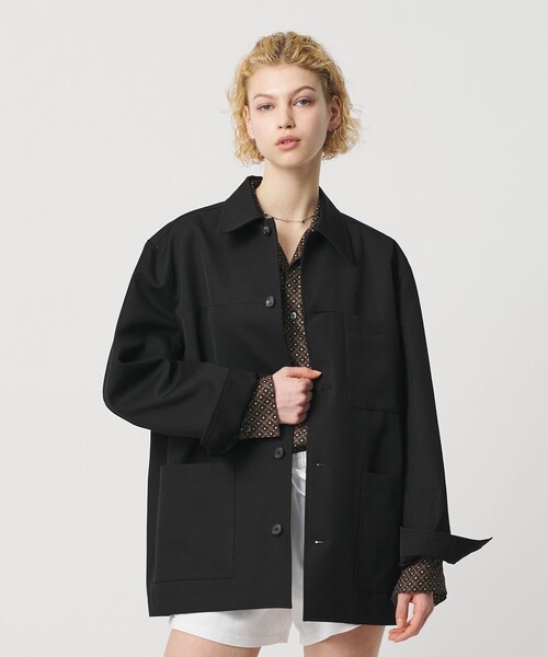 H BEAUTY&YOUTH UNITED ARROWS(エイチビューティーアンドユースユナイテッドアローズ)の「<H>コットンレーヨン チノ カバーオール(カバーオール・レディース・ベージュ/ブラック・M/S)」の3枚目の写真