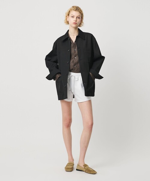 H BEAUTY&YOUTH UNITED ARROWS(エイチビューティーアンドユースユナイテッドアローズ)の「<H>コットンレーヨン チノ カバーオール(カバーオール・レディース・ベージュ/ブラック・M/S)」の5枚目の写真