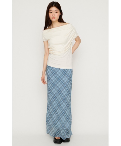 SLY(スライ)の「ONE SHOULDER CUT TOPS ワンショルダーカットトップス 夏服 秋服(Tシャツ/カットソー・レディース・ブラック/ブラウン/アイボリー/ライトピンク/ネイビー・FREE)」の7枚目の写真