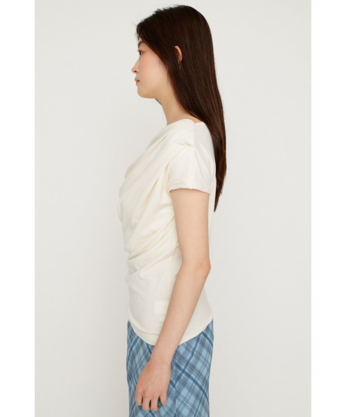 SLY(スライ)の「ONE SHOULDER CUT TOPS ワンショルダーカットトップス 夏服 秋服(Tシャツ/カットソー・レディース・ブラック/ブラウン/アイボリー/ライトピンク/ネイビー・FREE)」の11枚目の写真