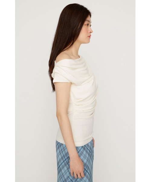 SLY(スライ)の「ONE SHOULDER CUT TOPS ワンショルダーカットトップス 夏服 秋服(Tシャツ/カットソー・レディース・ブラック/ブラウン/アイボリー/ライトピンク/ネイビー・FREE)」の12枚目の写真