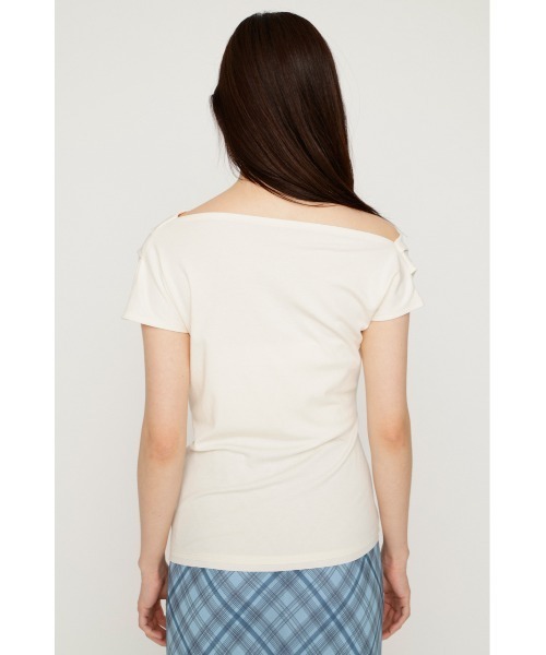 SLY(スライ)の「ONE SHOULDER CUT TOPS ワンショルダーカットトップス 夏服 秋服(Tシャツ/カットソー・レディース・ブラック/ブラウン/アイボリー/ライトピンク/ネイビー・FREE)」の13枚目の写真