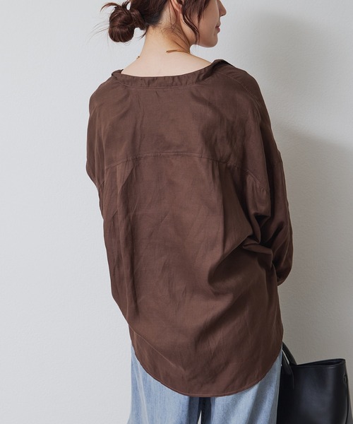PUAL CE CIN(ピュアルセシン)の「2WAYカシュクールブラウス(シャツ/ブラウス・レディース・チャコールグレー/ブラウン・FREE)」の8枚目の写真