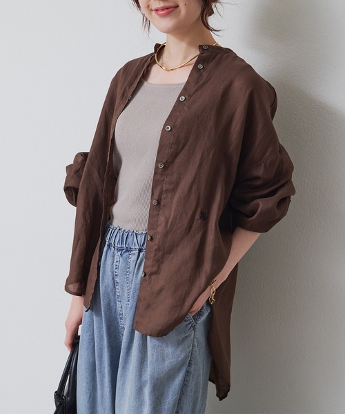 PUAL CE CIN(ピュアルセシン)の「2WAYカシュクールブラウス(シャツ/ブラウス・レディース・チャコールグレー/ブラウン・FREE)」の10枚目の写真