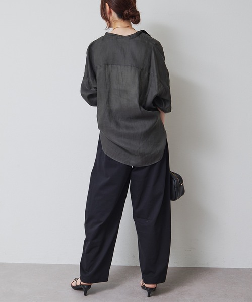 PUAL CE CIN(ピュアルセシン)の「2WAYカシュクールブラウス(シャツ/ブラウス・レディース・チャコールグレー/ブラウン・FREE)」の18枚目の写真