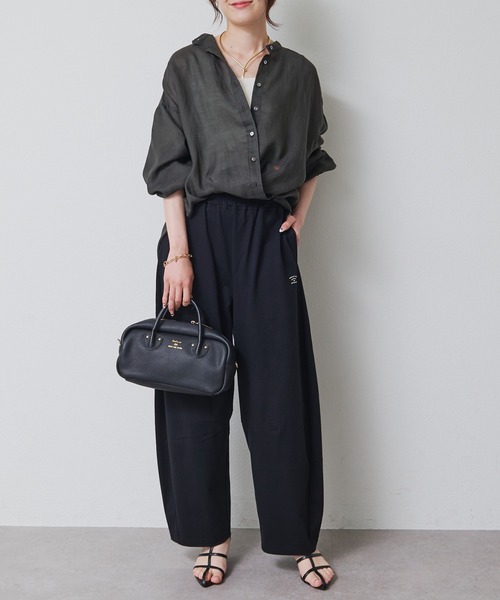 PUAL CE CIN(ピュアルセシン)の「2WAYカシュクールブラウス(シャツ/ブラウス・レディース・チャコールグレー/ブラウン・FREE)」の16枚目の写真