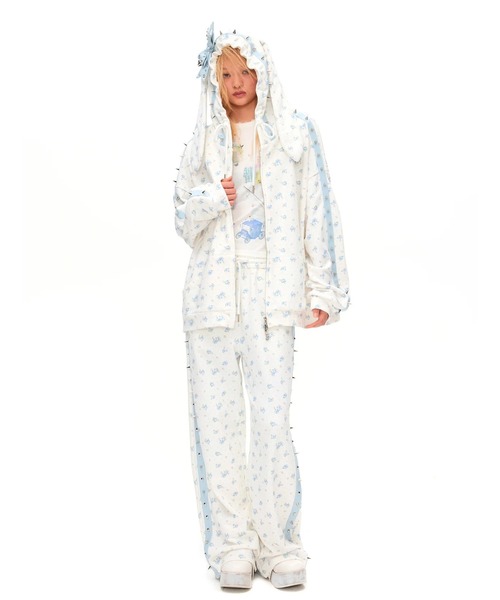 L.H.P（エルエイチピー）の「CFIERCE/フィアス/ROSE THORN SWEAT PANTS（スウェットパンツ・レディース・ホワイト・M）」の7枚目の写真