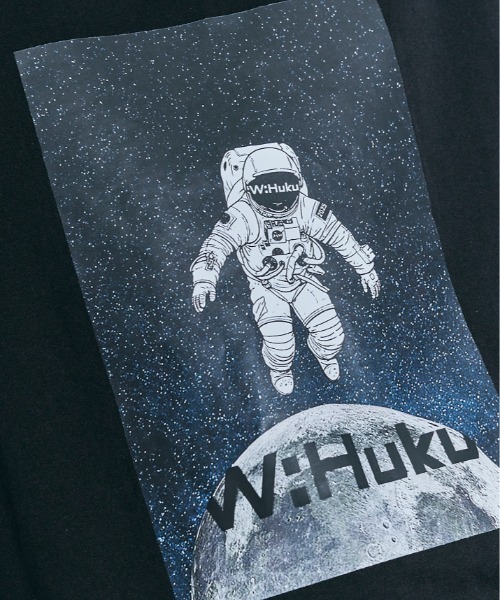 W:Huku(フーク)の「コスモ プリント フレンチ スリーブ Tシャツ(Tシャツ/カットソー・レディース・ブラック/オフホワイト・FREE)」の15枚目の写真