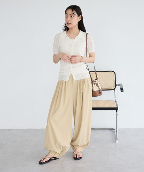 CRAFT STANDARD BOUTIQUE(クラフトスタンダードブティック)の「4タックカーブパンツ(その他パンツ・レディース・ベージュ/グレー・L/M)」の7枚目の写真